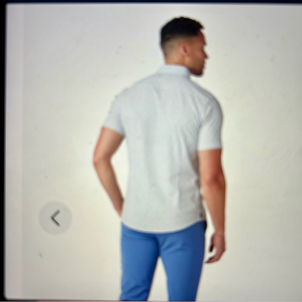 Mizzen+Main Blue and White Striped Casual Button Down Shirt - Picture 14 of 14